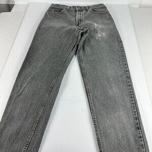 VTG 80s Levi's Jean Mens 30X32* 550 Relaxed Black Faded Thrashed Denim Tag 32x34